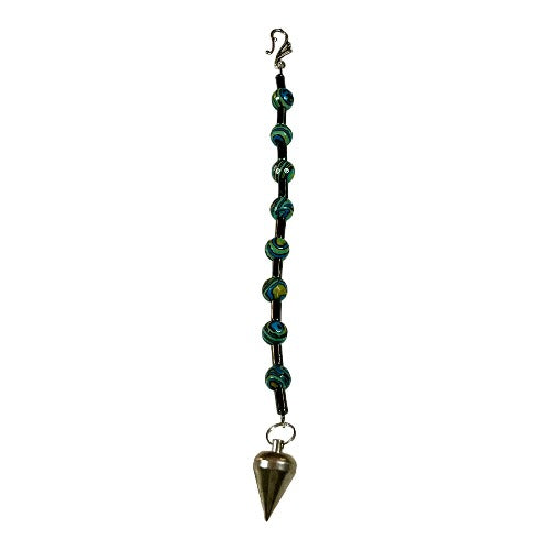 turquoise and hematite pendulum