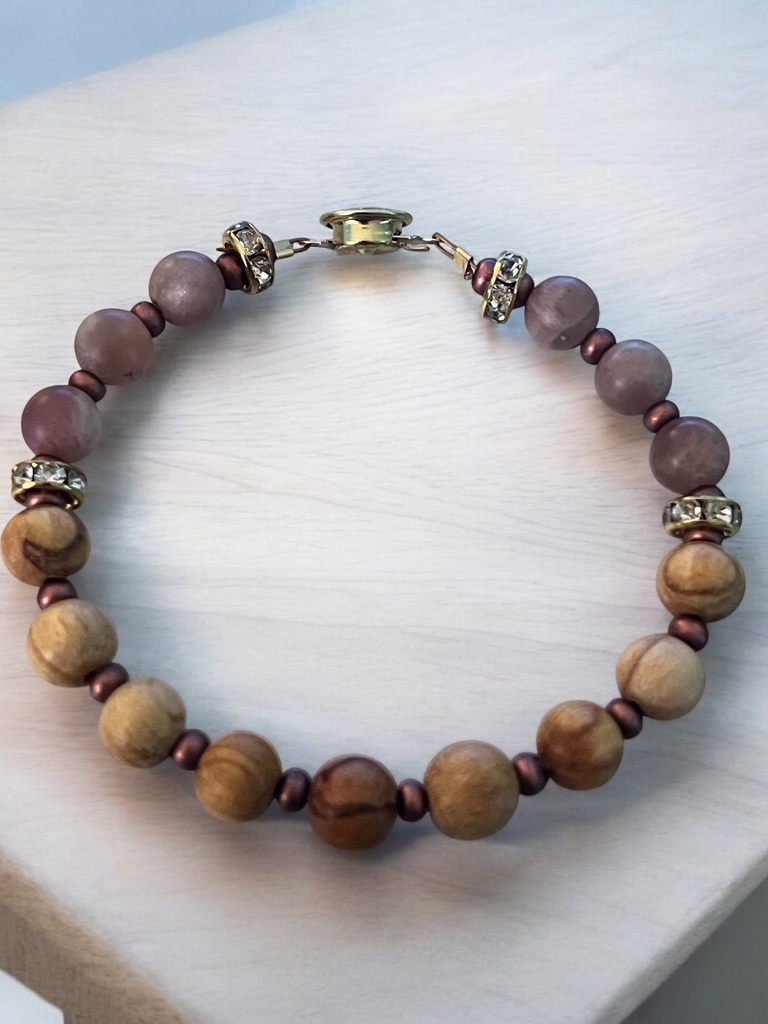 Wellness Harmony Bracelet: Moonstone & Palo Santo