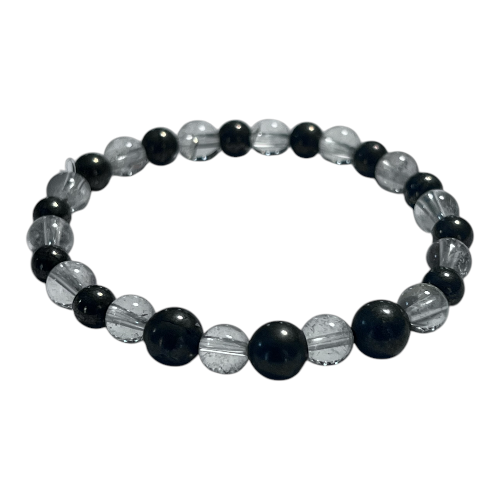 pyrite and quartz bracelet