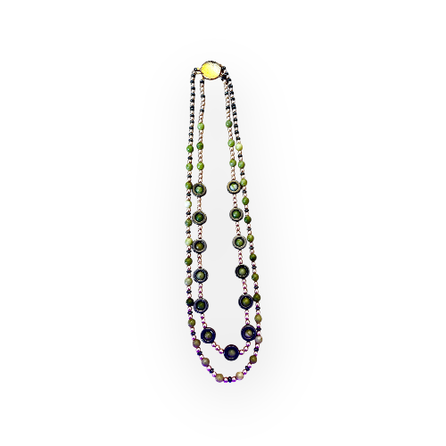Green Jade, Pearl and Hematite Necklace