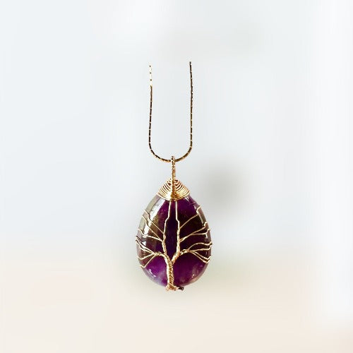 tree of life amethyst necklace