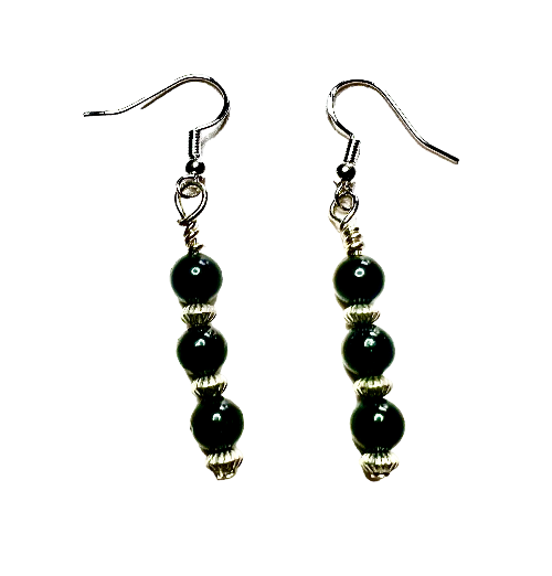 black obsidian earrings