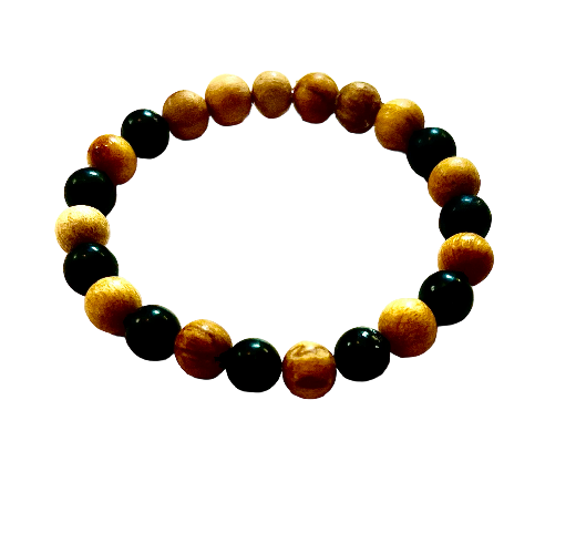 Shungite and Palo Santo Bracelet