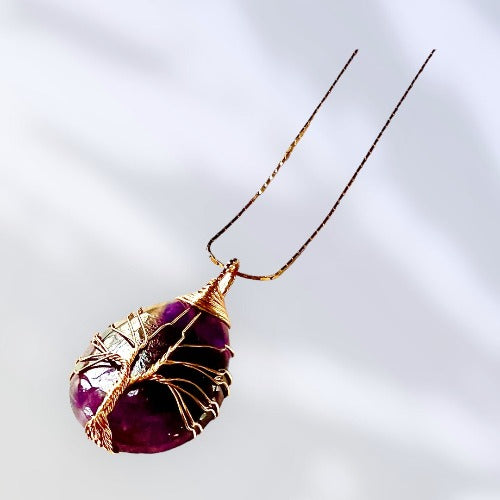 tree of life amethyst necklace
