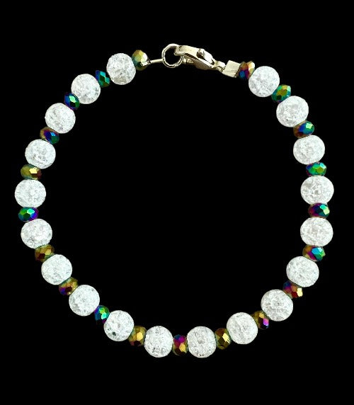 Healing Energy Crackle Quartz Reiki Bracelet