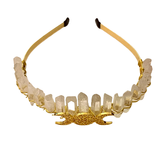 gold triple moon crown