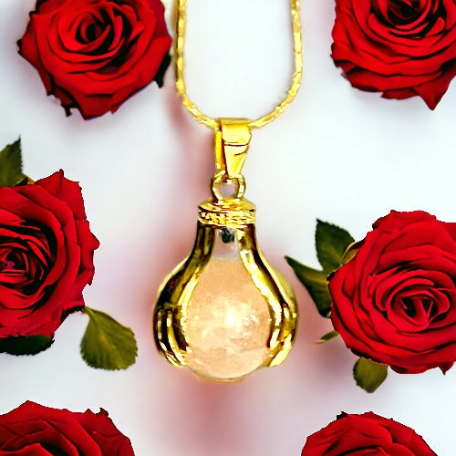 crystal sphere necklace