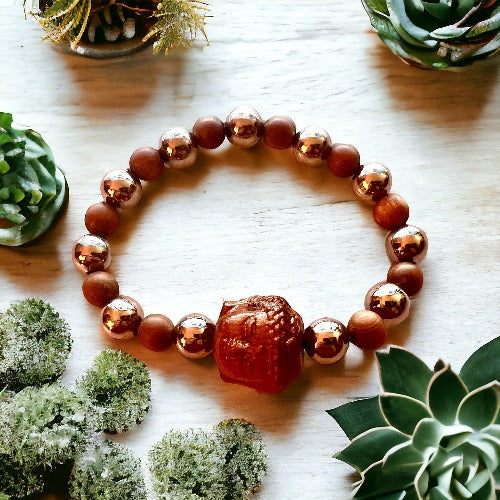 sandlawood and buddha bracelet