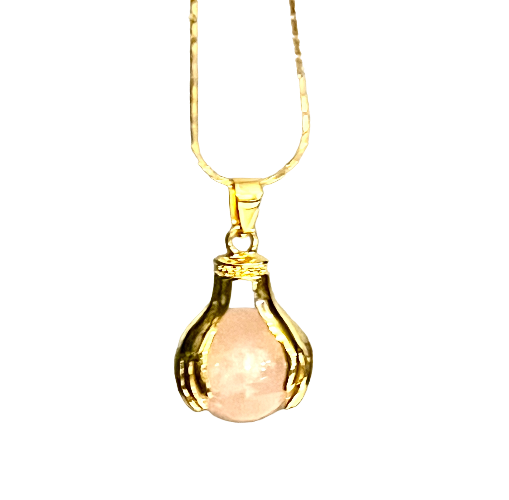 crystal sphere necklace