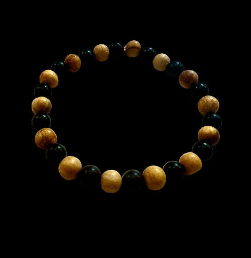 shungite and palo santo bracelet