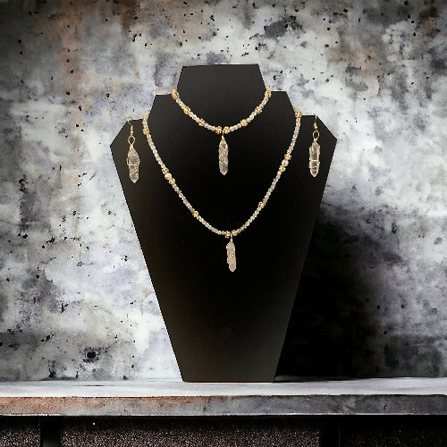 quartz jewelry set