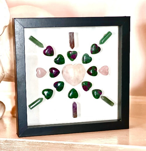 crystal grid shadow box