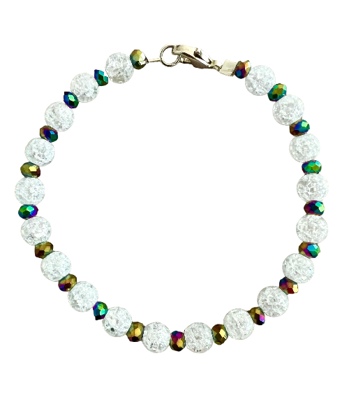 Healing Energy Crackle Quartz Reiki Bracelet