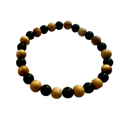 shungite and palo santo bracelet