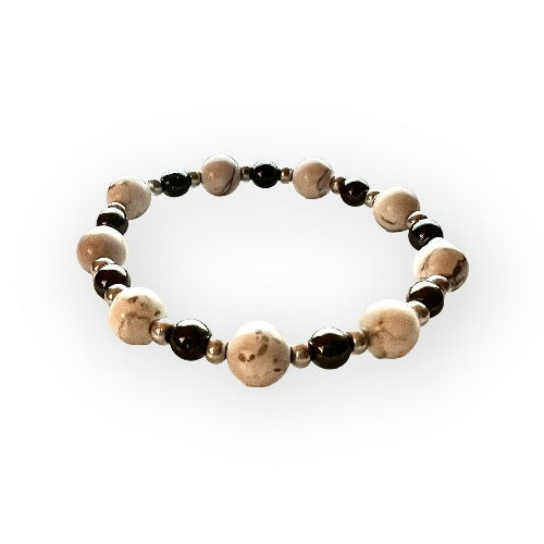howlite and hematite bracelet