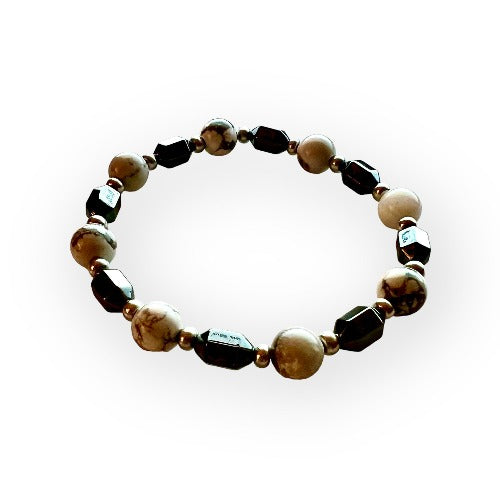 howlite and hematite bracelet