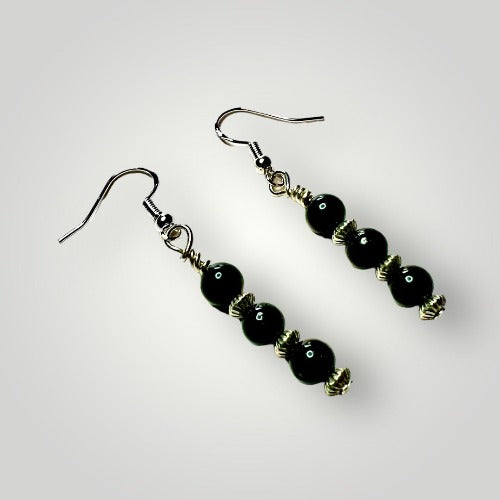 black obsidian earrings