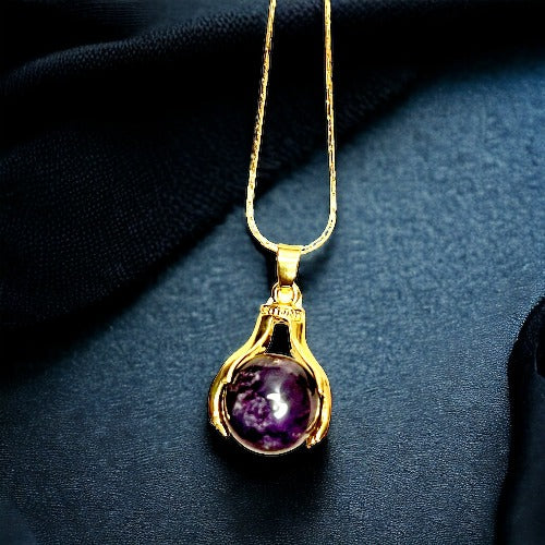 crystal sphere necklace