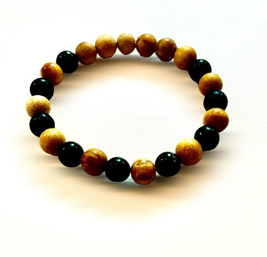 shungite and palo santo bracelet