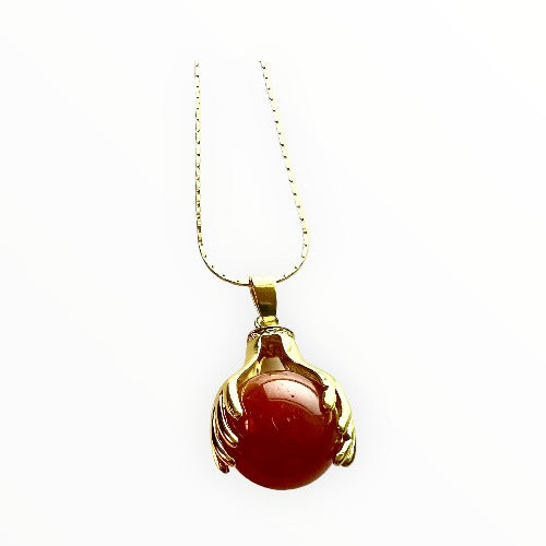 Carnelian Sphere Necklace