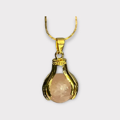 crystal sphere necklace