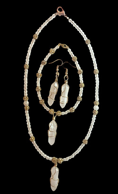 quartz jewelry set