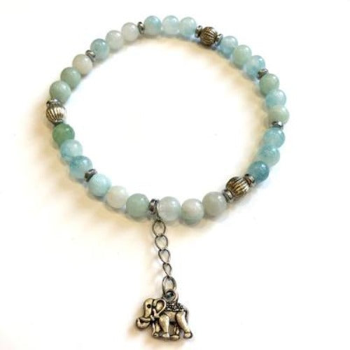 Gemstone Bracelet With Elephant