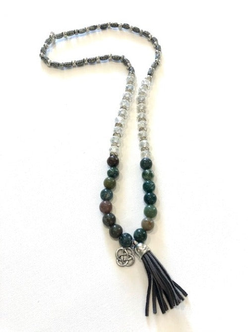 Jasper and Celtic Knot Necklace