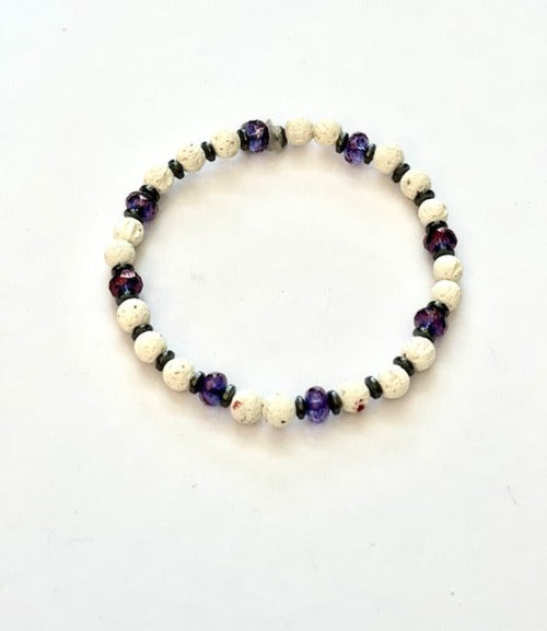 Amethyst and Hematite  Bracelet
