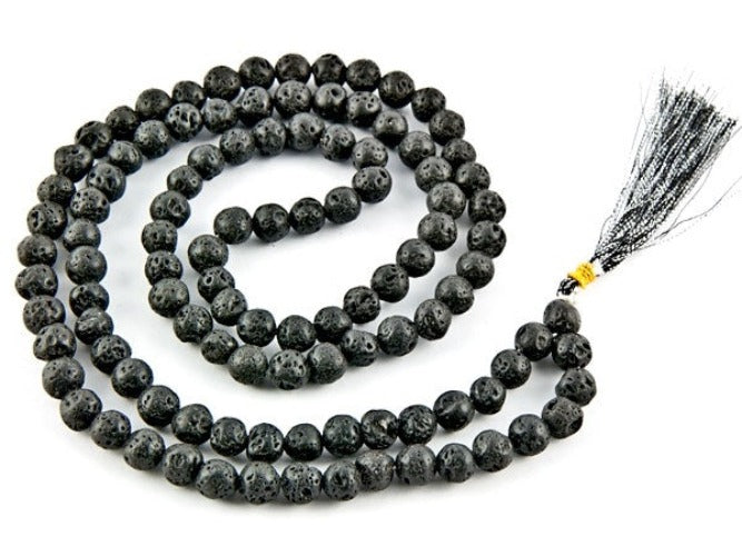 Black Lava Stone Prayer Mala