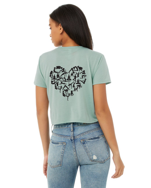 Ladies' Flowy Cropped Tee Shirt