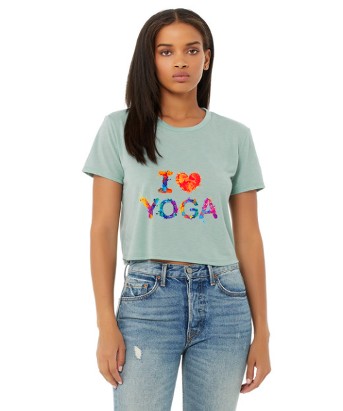 Ladies' Flowy Cropped Tee Shirt