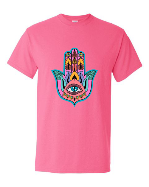 hamsa pink tee shirt