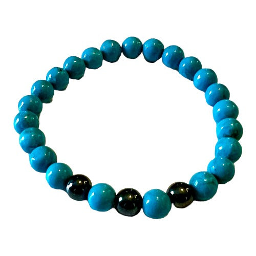 turquoise and hematite bracelet