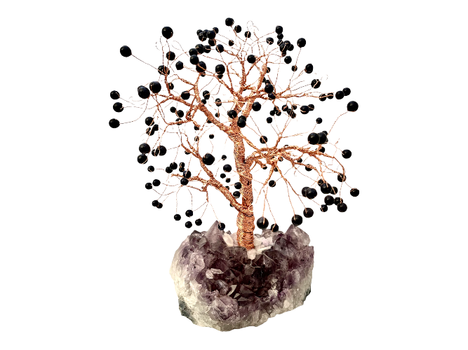 luSandstone and Amethyst Gemstone Tree 