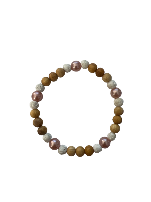 lava bead and palo santo bracelet