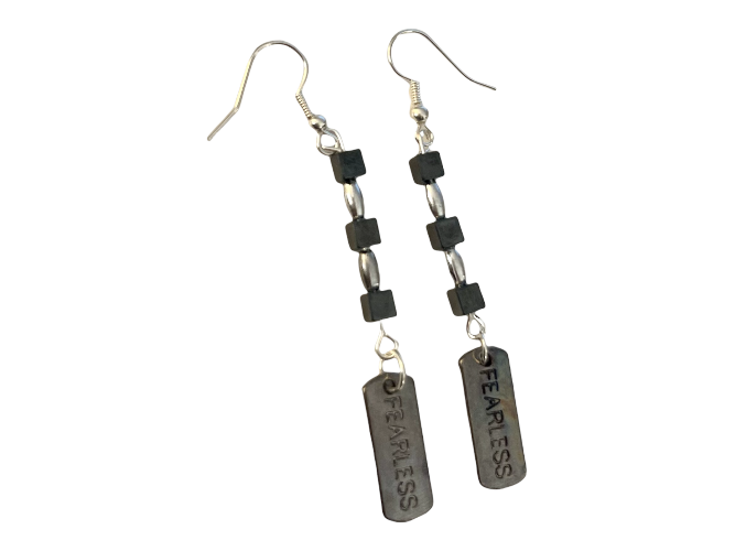 hematite dangle earrings