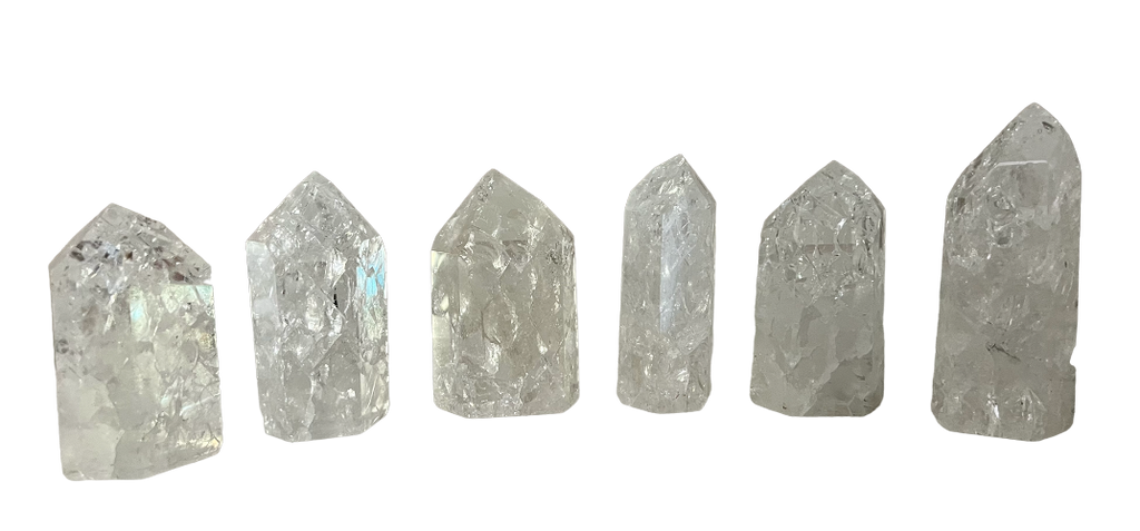crackle quartz points