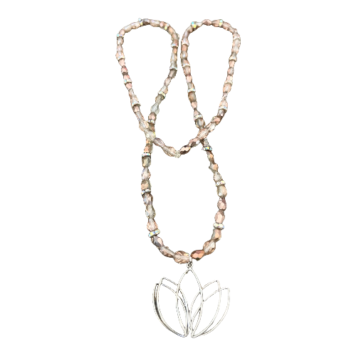 lotus and gemstone necklace