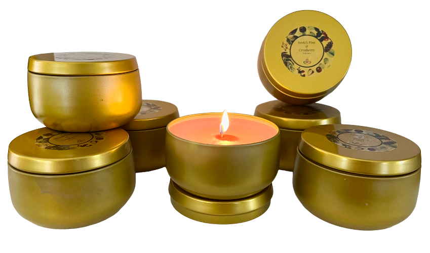 8 Ounce Soy Candle in Gold Tin