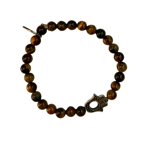 Tiger Eye and Hamsa Bracelet