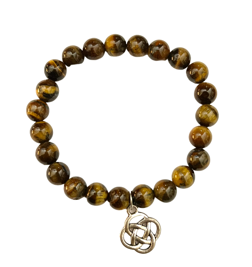 Tiger Eye and Celtic Knot Bracelet