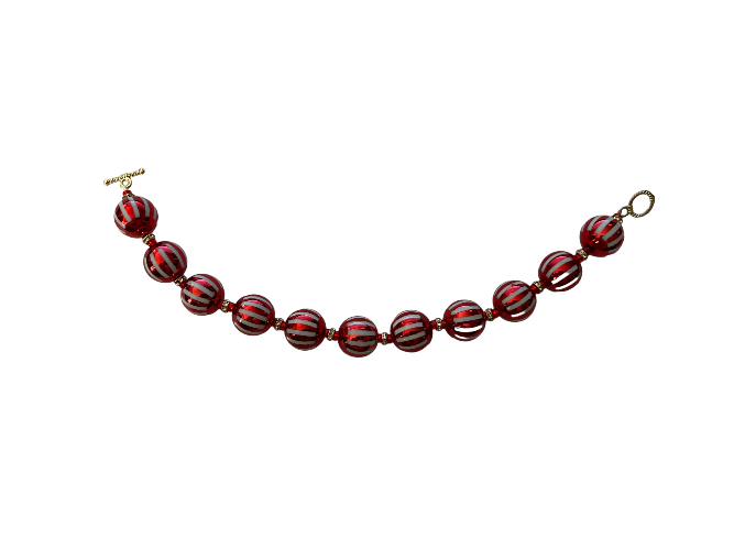 Candy cane bracelet