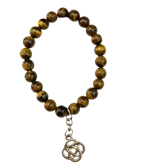 Tiger Eye and Celtic Knot Bracelet