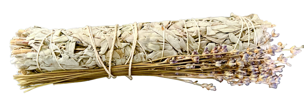 California White Sage and Lavender Smudge Stick, 9" Long 