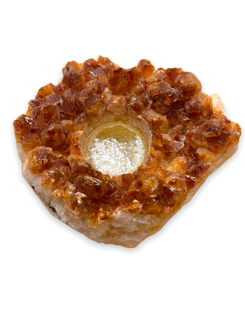 Citrine Cluster Candle Holder