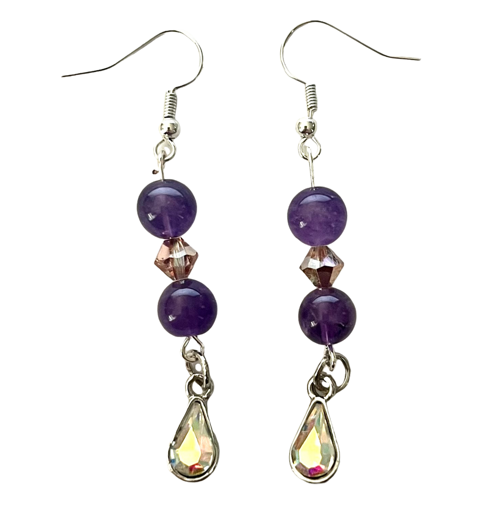 AMETHYST DANGLE EARRINGS