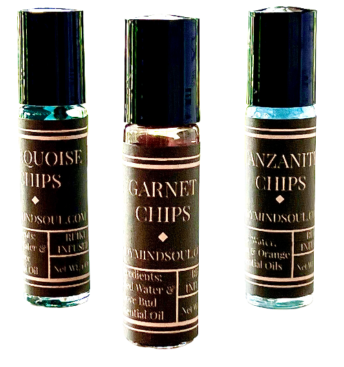 gemstone and essential oil roller bottle