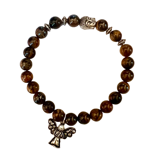 Tiger Eye and Angel Bracelet