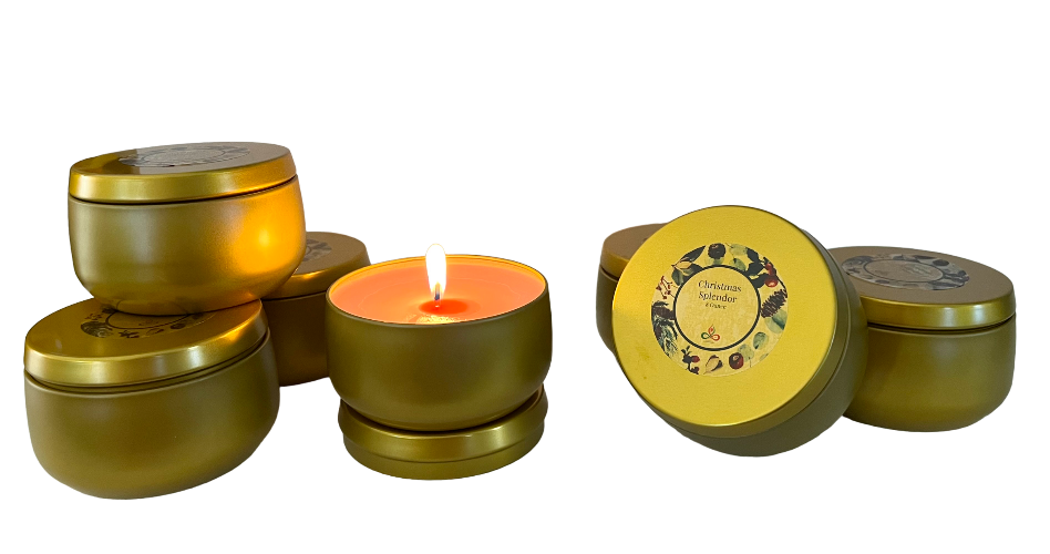 8 Ounce Soy Candle in Gold Tin
